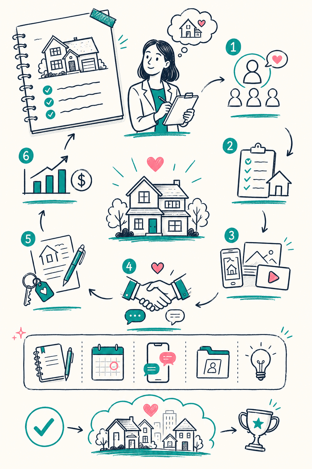 Handwritten Notes Real Estate Infographic 1 cover