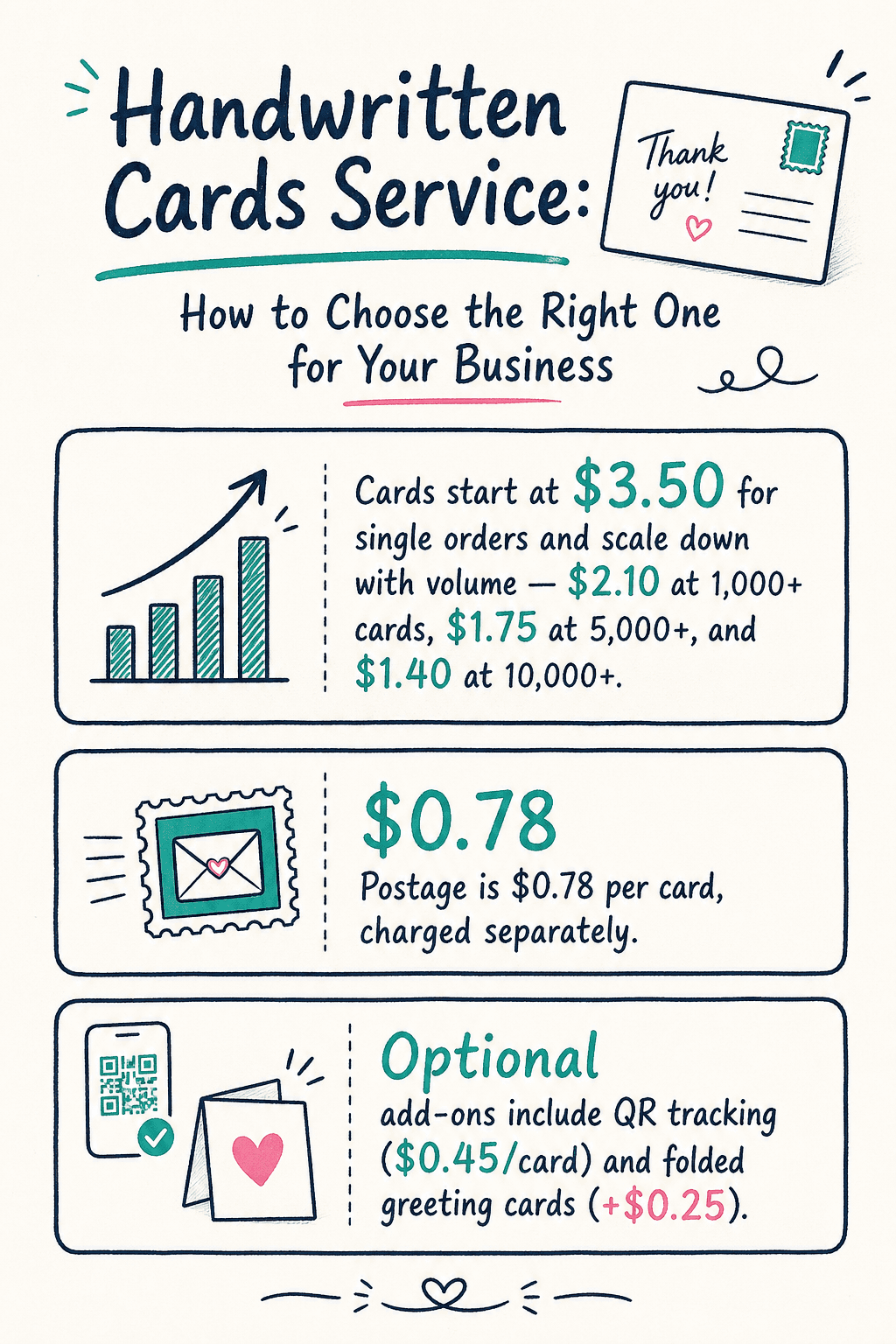 Handwritten Cards Service Infographic 1 cover