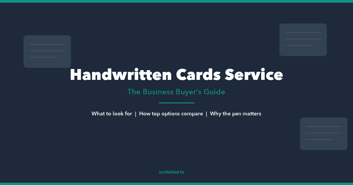 Handwritten Cards Service Hero