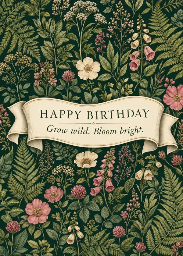 Grow Wild Bloom Bright Birthday