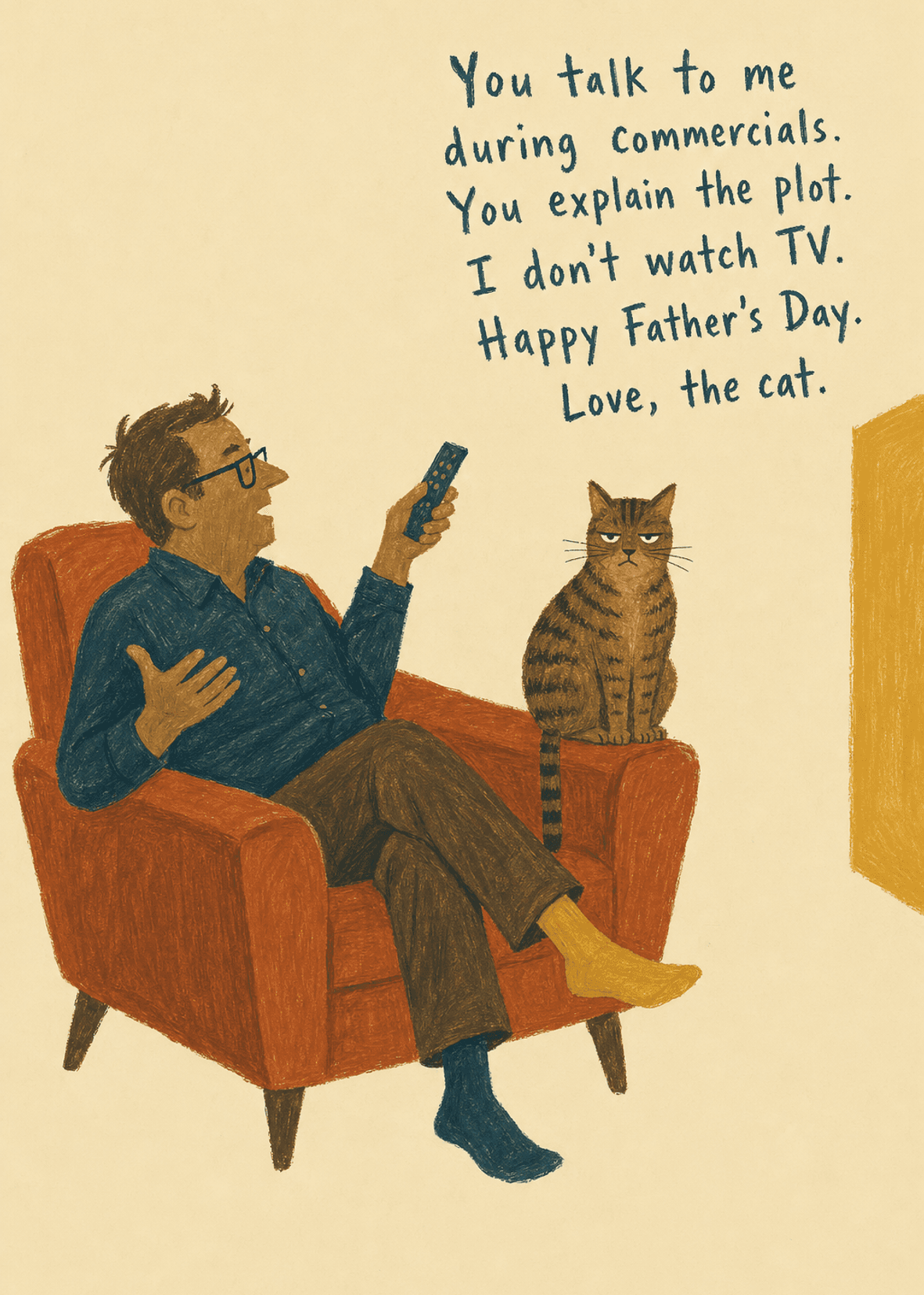 Cat Judges Dad's Commentary