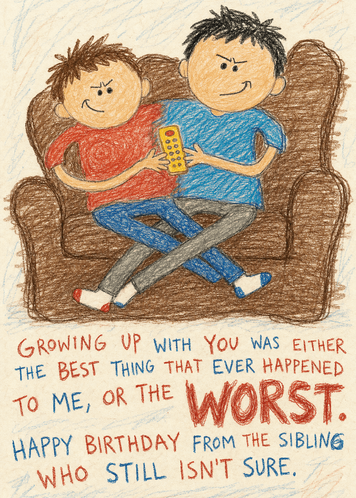 Couch Wars Brother Birthday