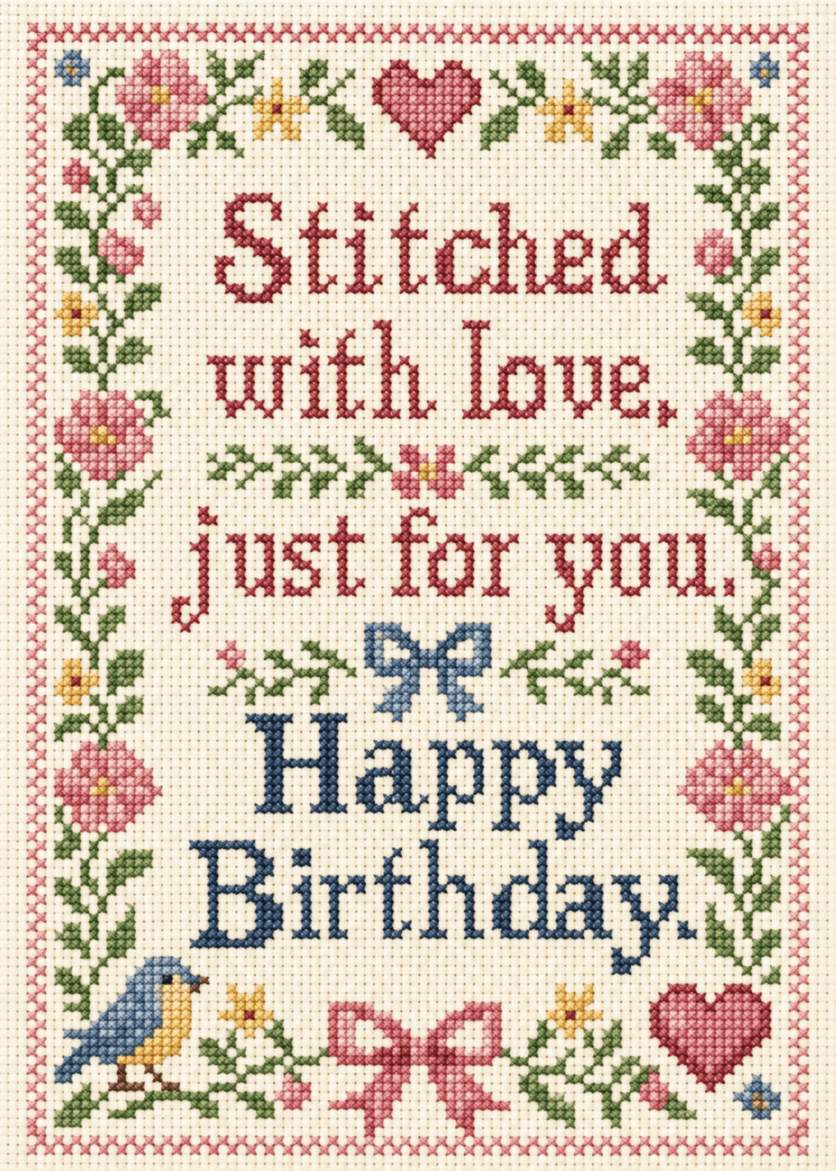 Cross-Stitch Sampler Birthday