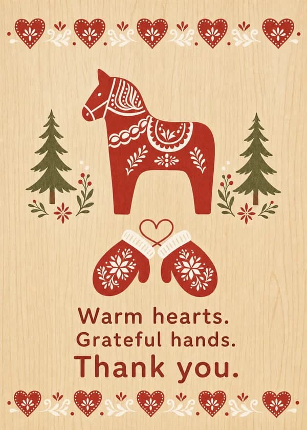 Dala Horse Thank You