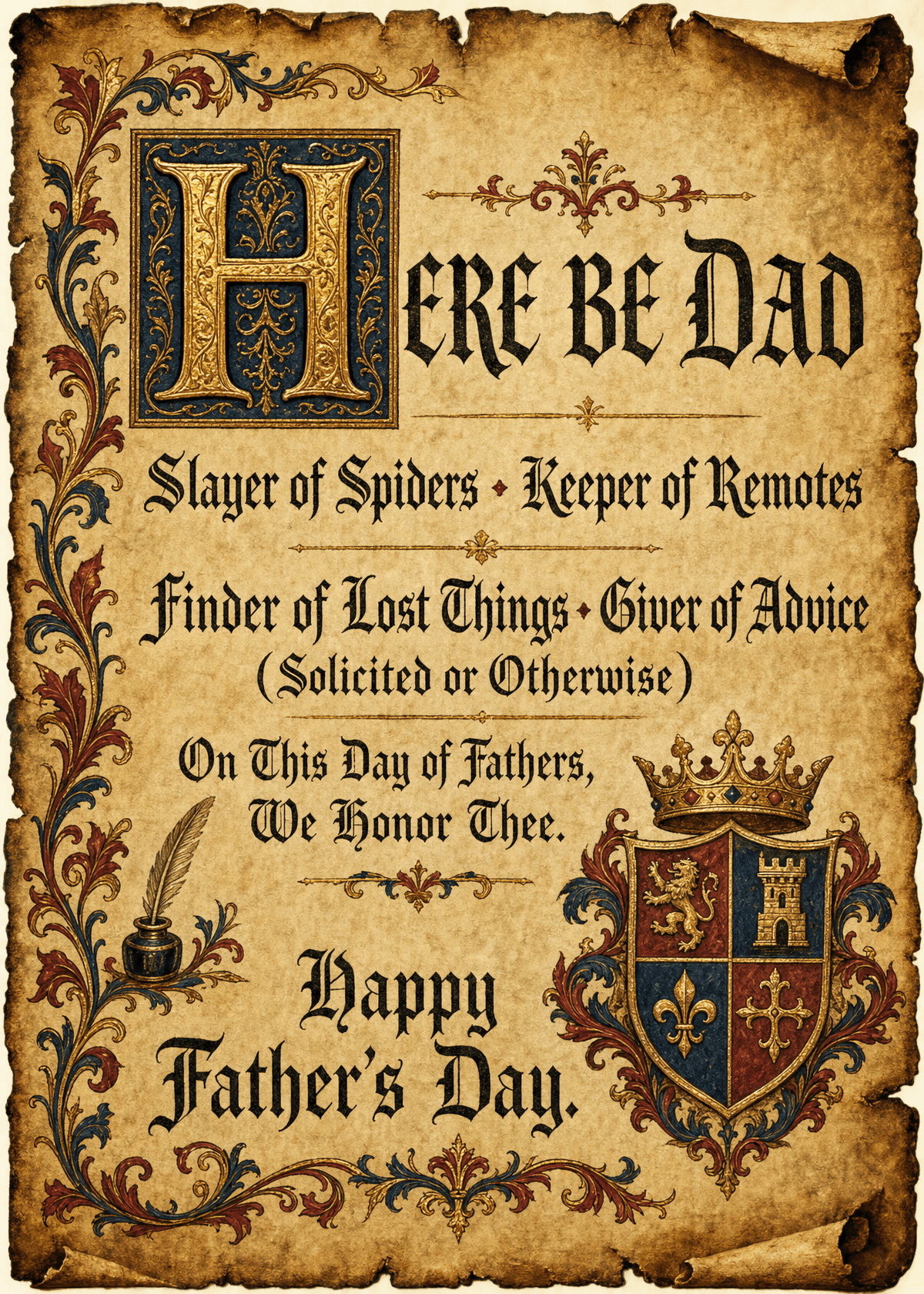 Medieval Scroll Father's Day