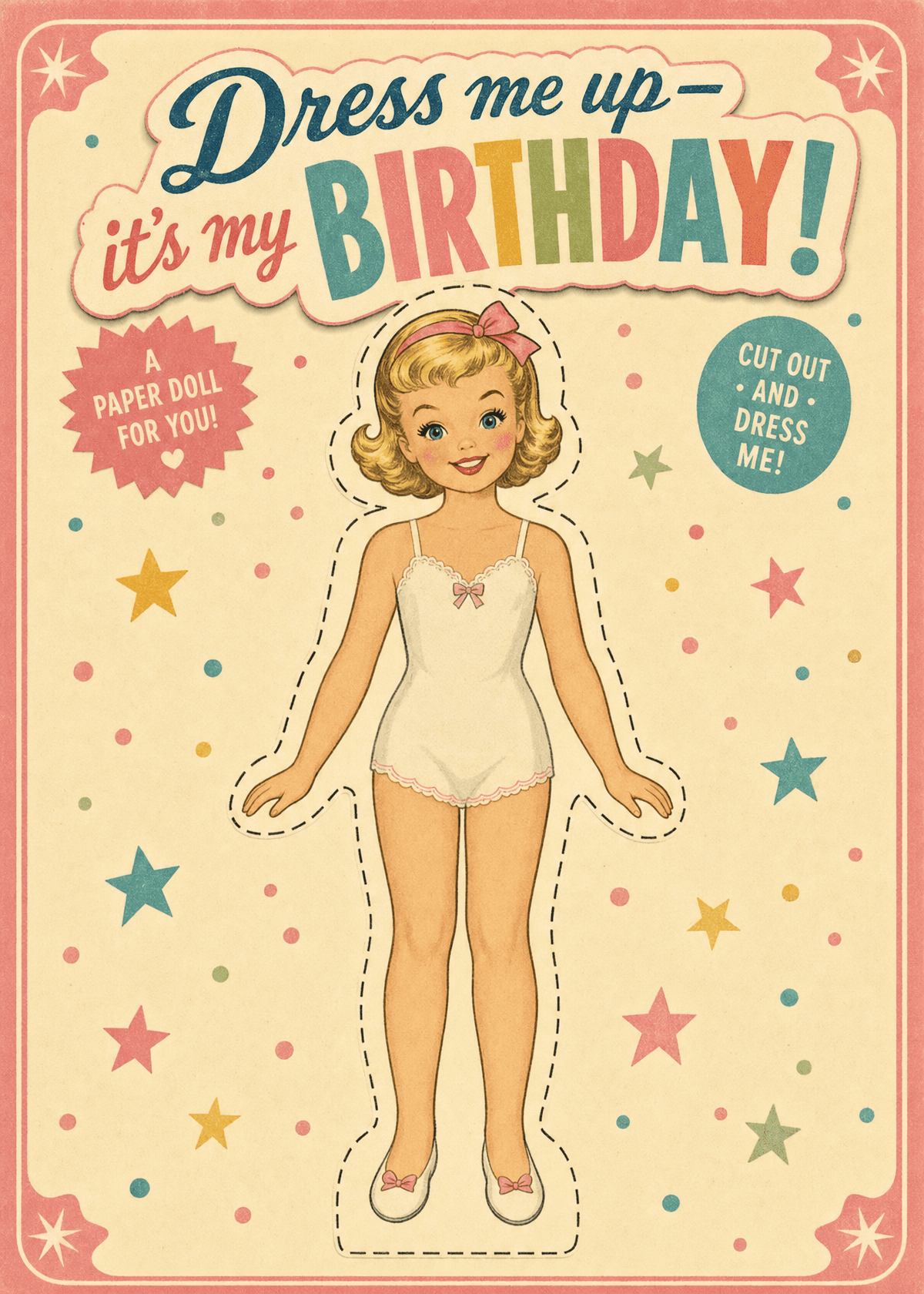 Paper Doll Birthday Girl