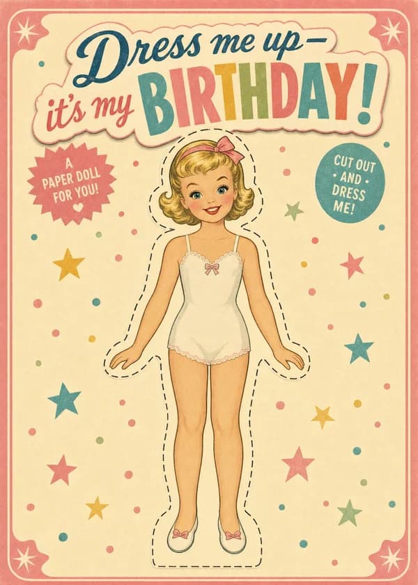 Paper Doll Birthday Girl
