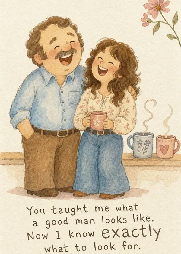 Dad & Daughter Kitchen Laugh